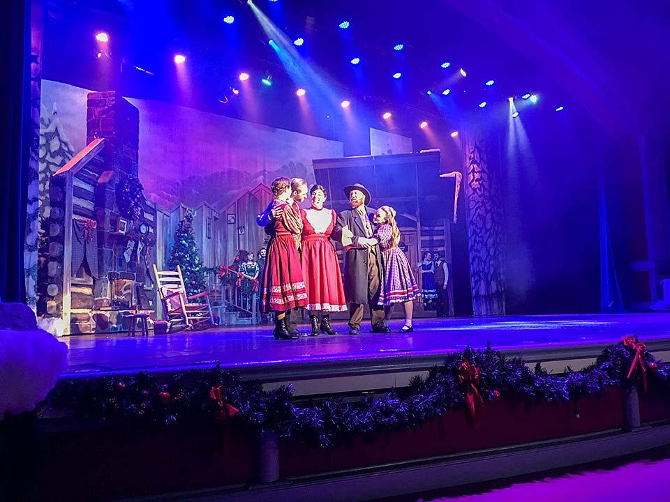 Enjoy a Smoky Mountain Christmas show at Dollywood.