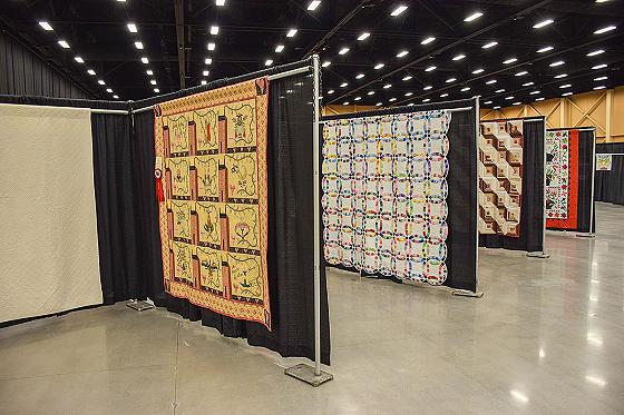 A Mountain Quilt Fest quilted art displays