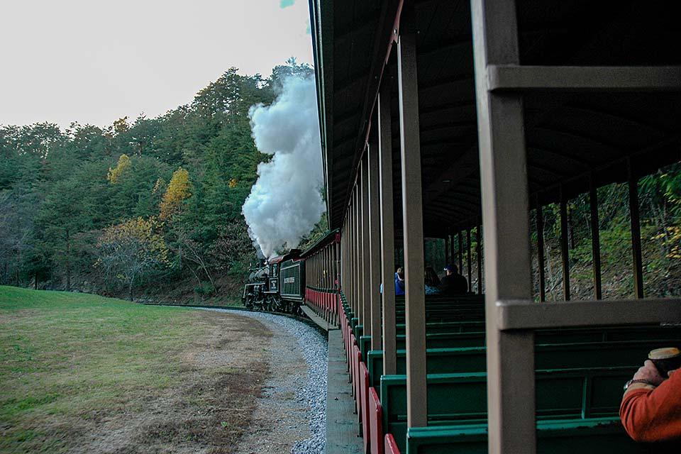 Ride a steam engine train.